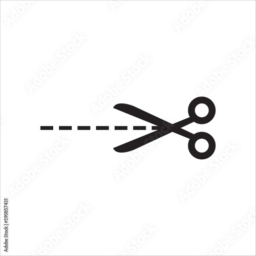 Scissors vector icon. Haircutter flat sign design. Scissors symbol pictogram. UX UI icon