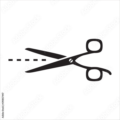 Scissors vector icon. Haircutter flat sign design. Scissors symbol pictogram. UX UI icon
