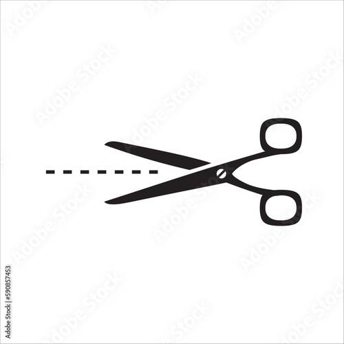 Scissors vector icon. Haircutter flat sign design. Scissors symbol pictogram. UX UI icon