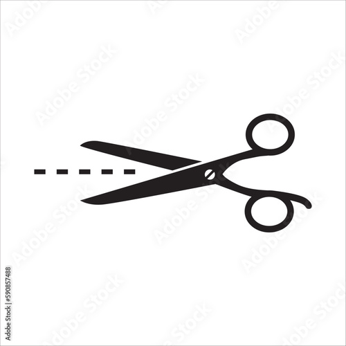 Scissors vector icon. Haircutter flat sign design. Scissors symbol pictogram. UX UI icon