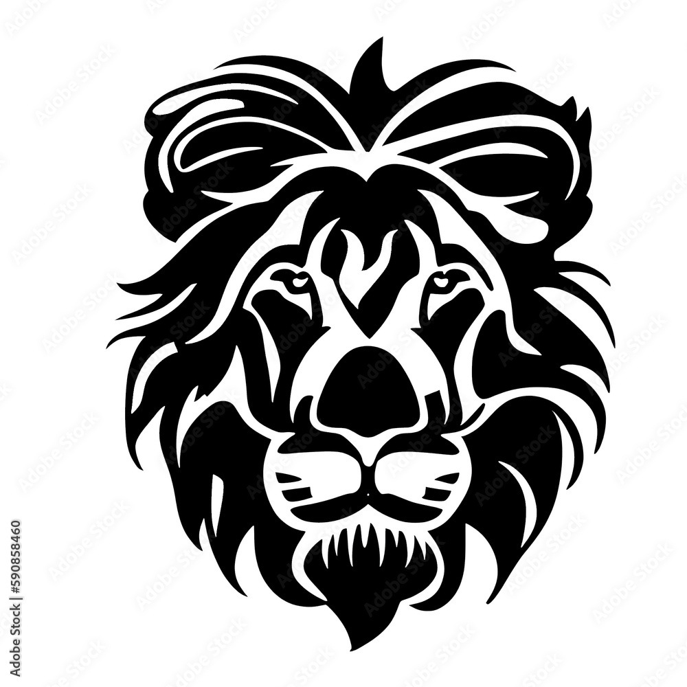 Obraz premium lion head logo design 3
