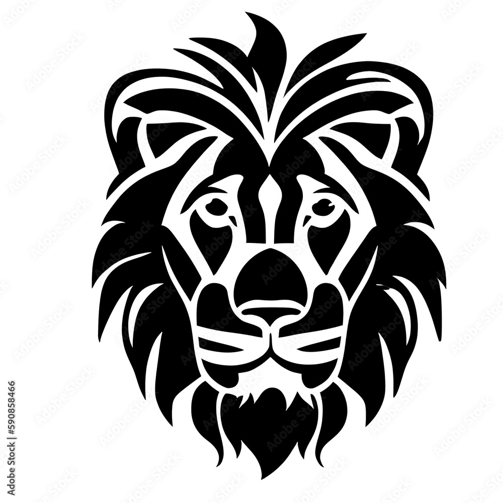 lion head logo design 4