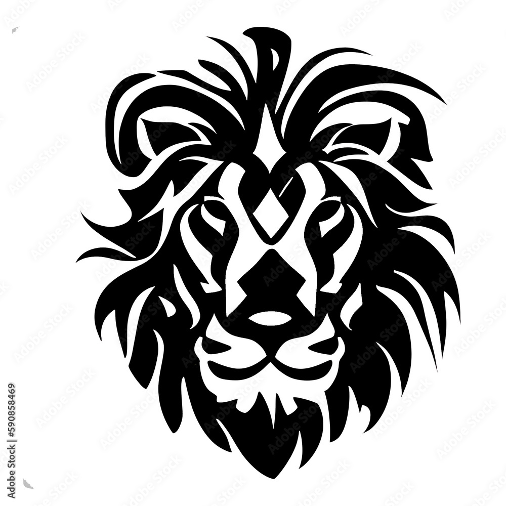lion head logo design 2