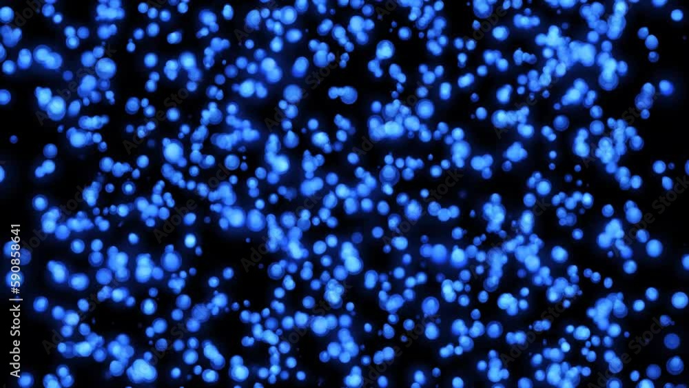 Abstract particles bubble dot blue background 4k Abstract particles bubble dot blue background 4k