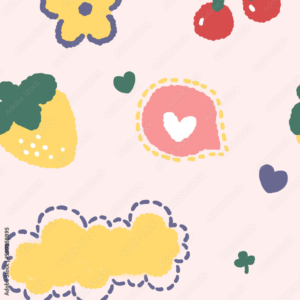 Watercolor, various strawberry animals, beautiful Watercolor, various strawberry animals, beautiful