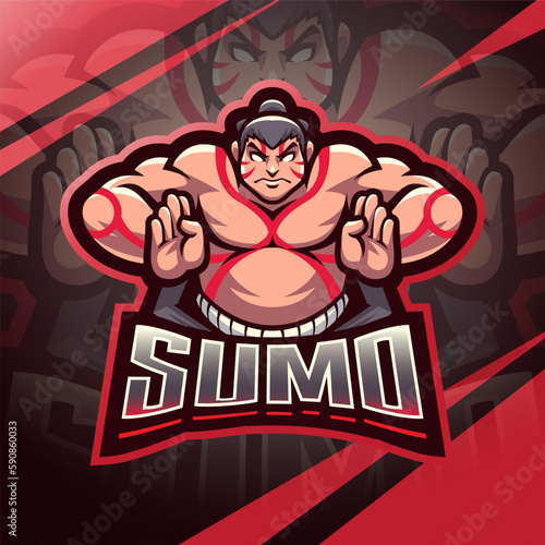 Sumo esport mascot logo design