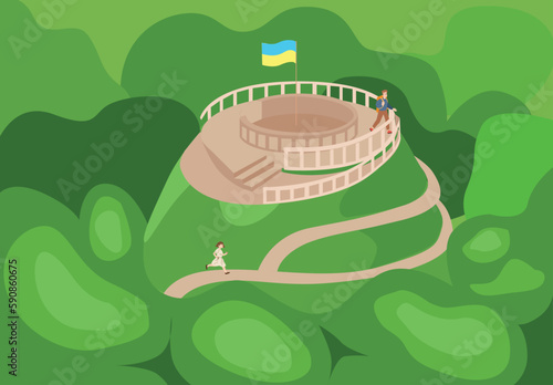 High castle in Lviv. Ukraine