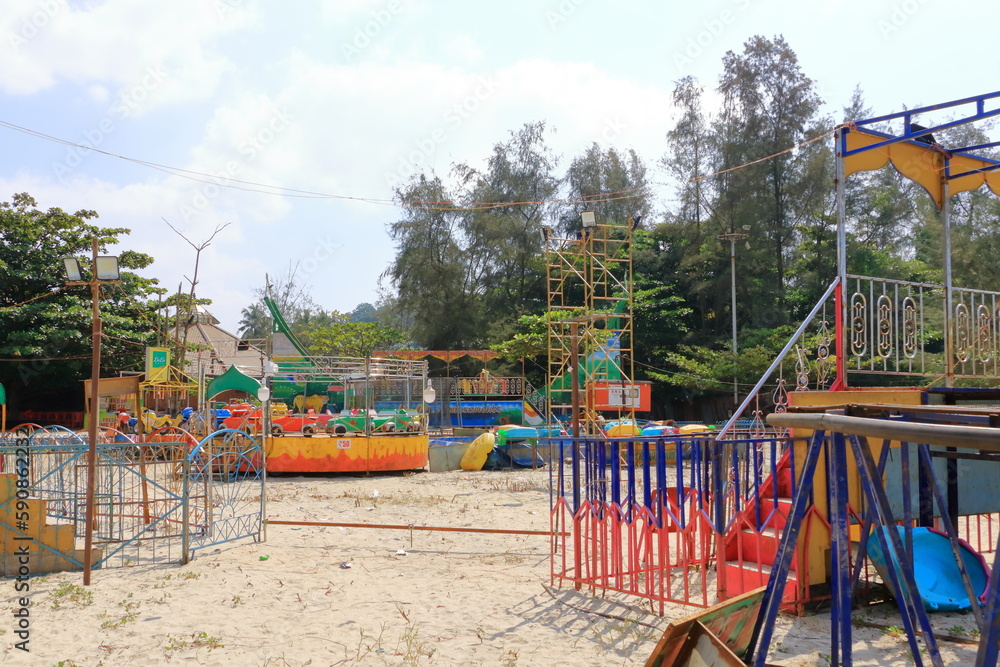 Fototapeta premium the Dharmadam Beach park near kannur, kerala, india