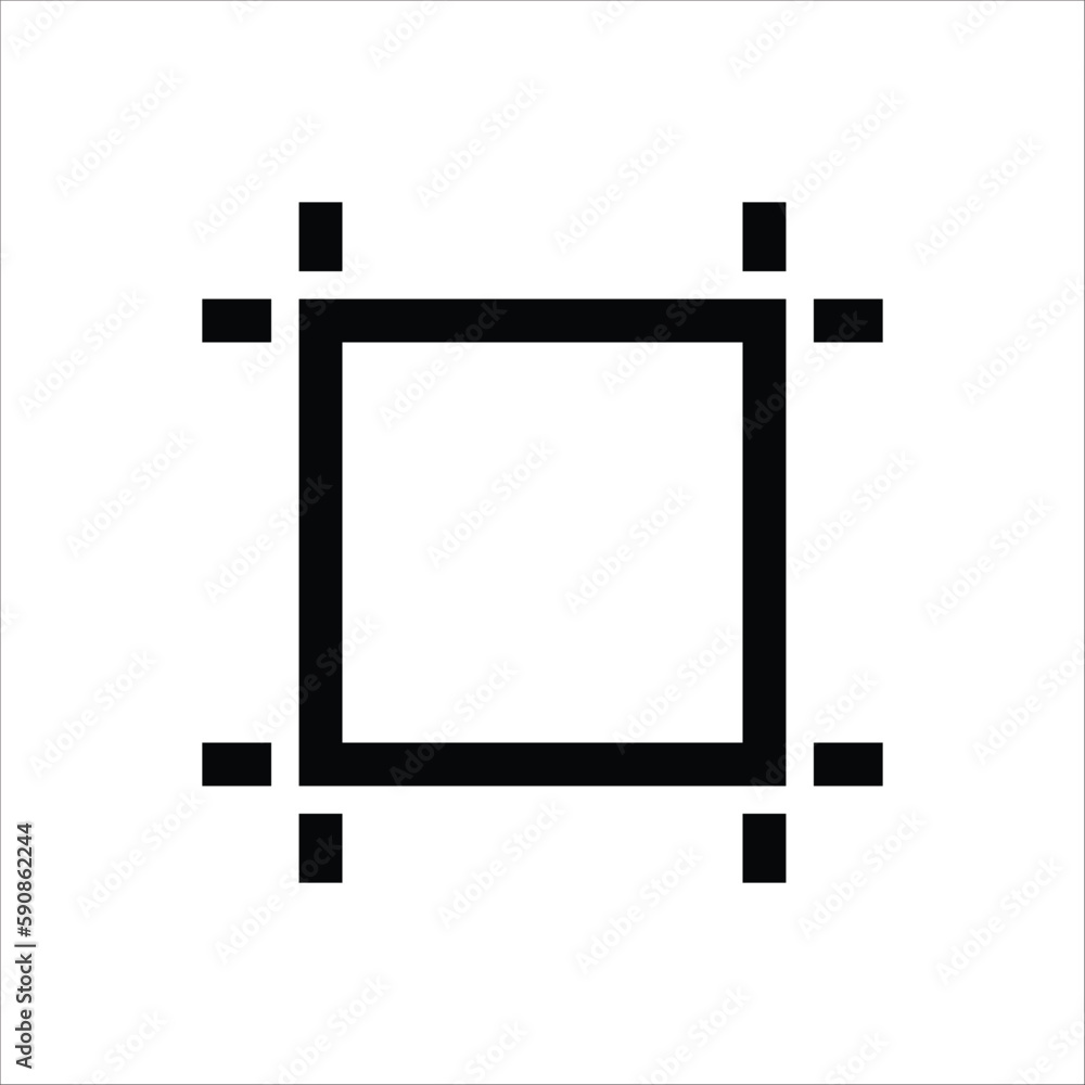 Crop vector icon. Crop tool flat sign design. Crop symbol pictogram. UX UI icon Crop vector icon. Crop tool flat sign design. Crop symbol pictogram. UX UI icon