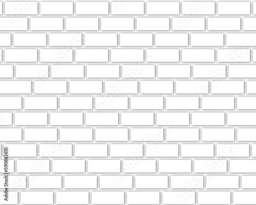 White Brick Wall Textured Background