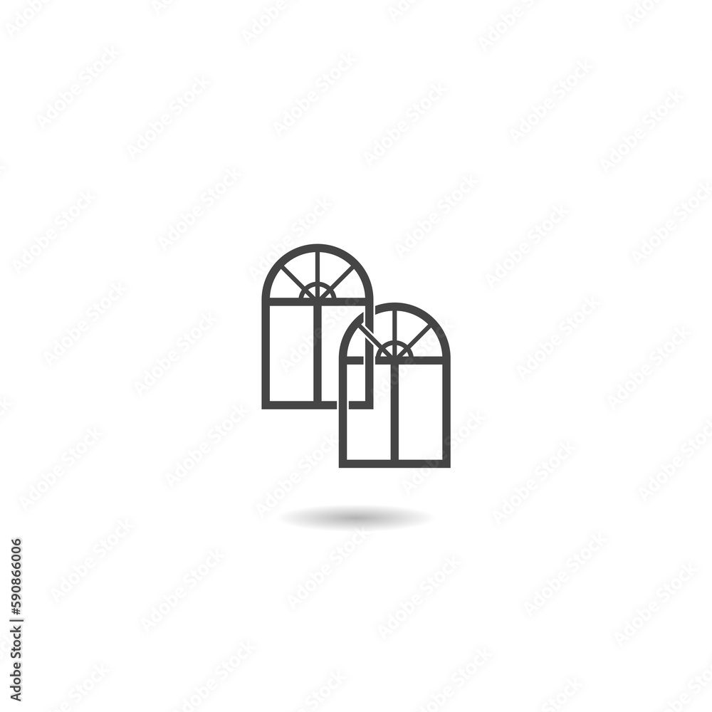 Windows logo icon with shadow Windows logo icon with shadow