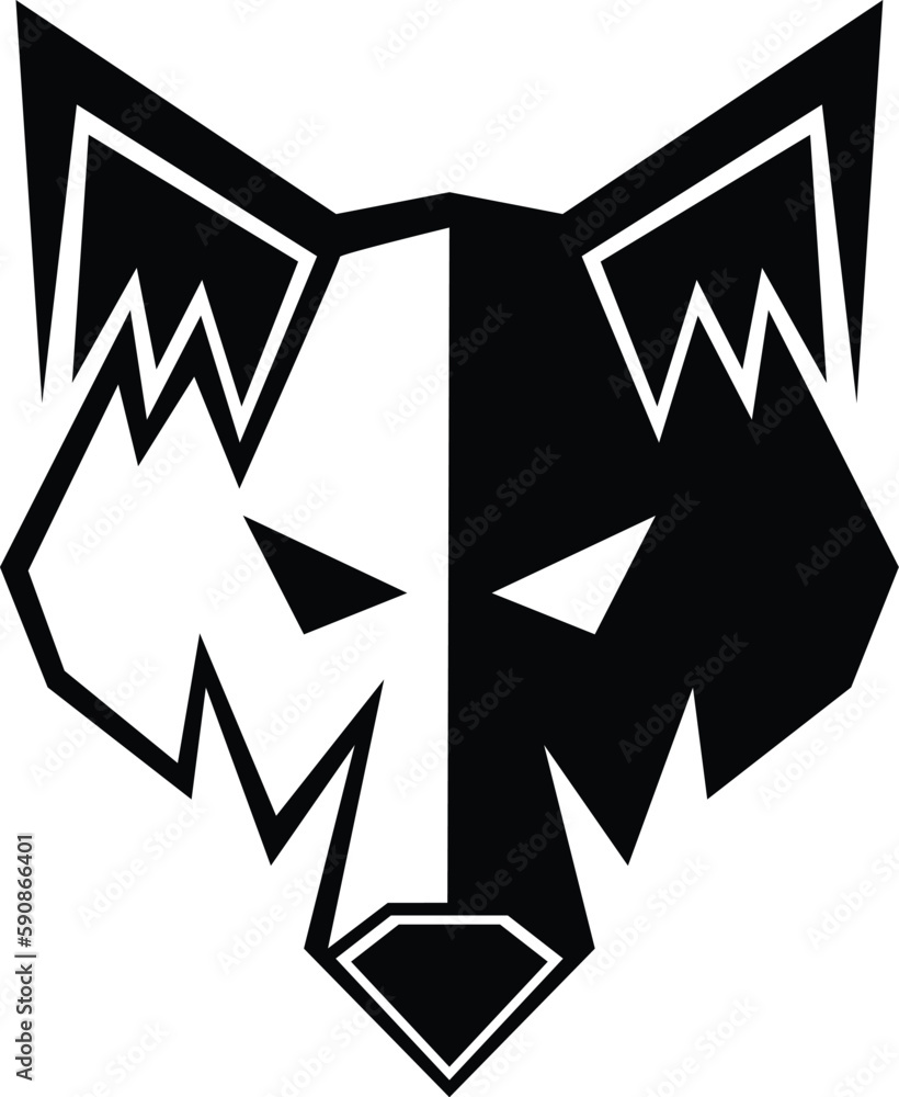Obraz premium wolf logo design, simple design 