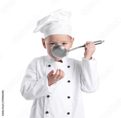 Cute little chef with ladle...