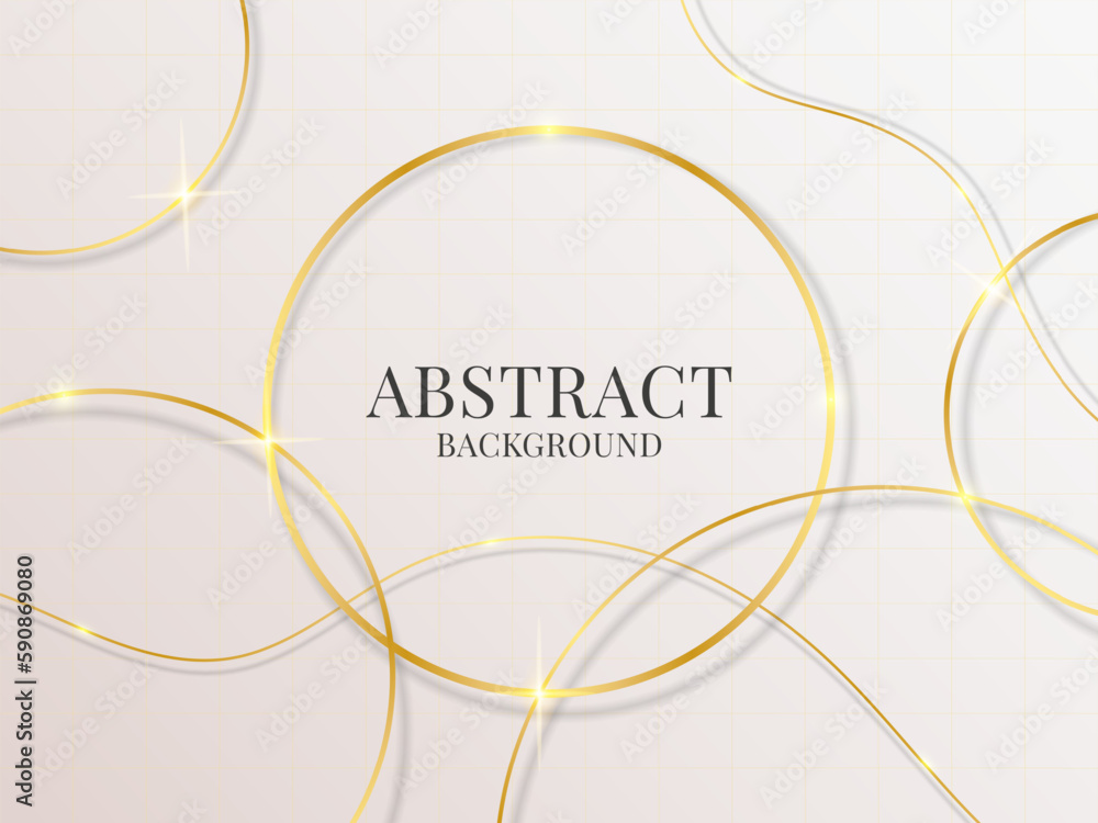 Golden ring banner. Luxury abstract background with gold rings. Glitter line frame with sparkle and shine, round glow. Shiny metal glitter. Elegant poster. Vector design backdrop Golden ring banner. Luxury abstract background with gold rings. Glitter line frame with sparkle and shine, round glow. Shiny metal glitter. Elegant poster. Vector design backdrop