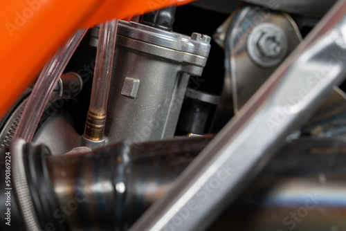 Closeup images of motocross bike engine © Petri