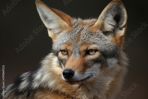 Portrait of a jackal - Generative AI photo