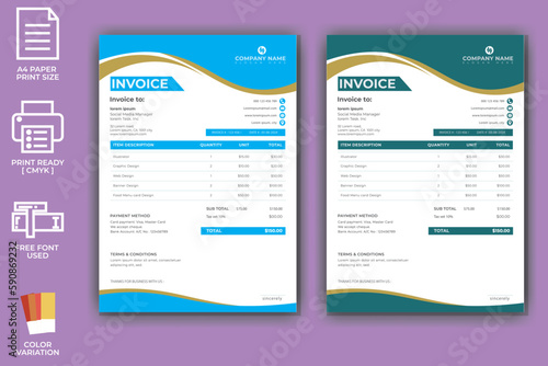 Modern Invoice Template Design