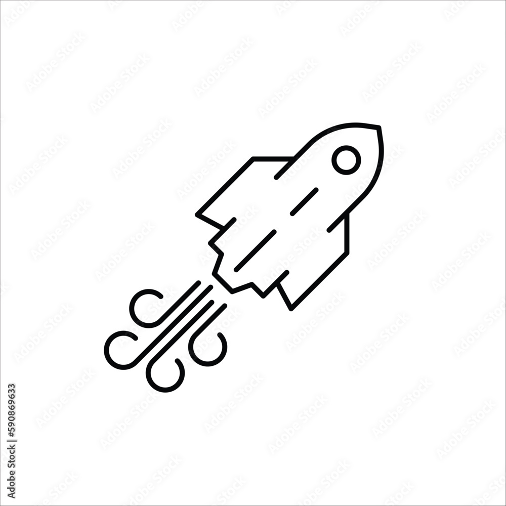 Inclined rocket icon. Startup vector icon. Rocket flat sign design. Rocket symbol pictogram. UX UI icon Inclined rocket icon. Startup vector icon. Rocket flat sign design. Rocket symbol pictogram. UX UI icon