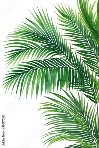 tropical leaf watercolor  generative ai