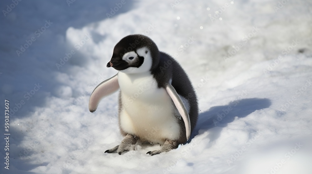 Fototapeta premium Playful Penguin Chick