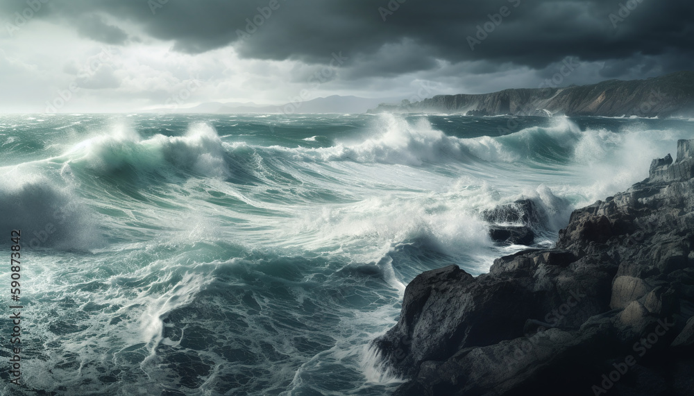 Fototapeta premium storm on the sea