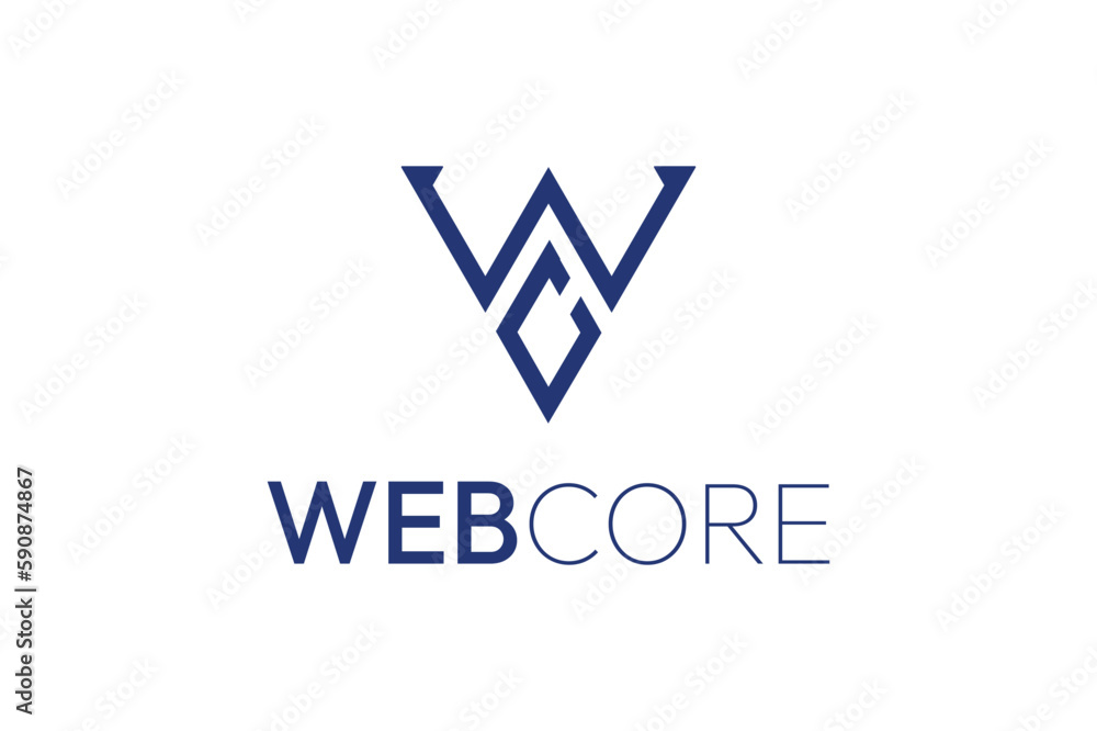wc monogram vector creative logo design template wc monogram vector creative logo design template