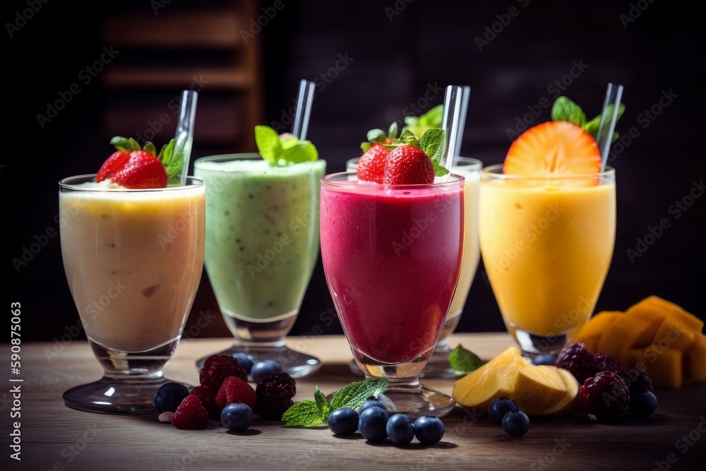 Fruit smoothie drink. Generate Ai Fruit smoothie drink. Generate Ai