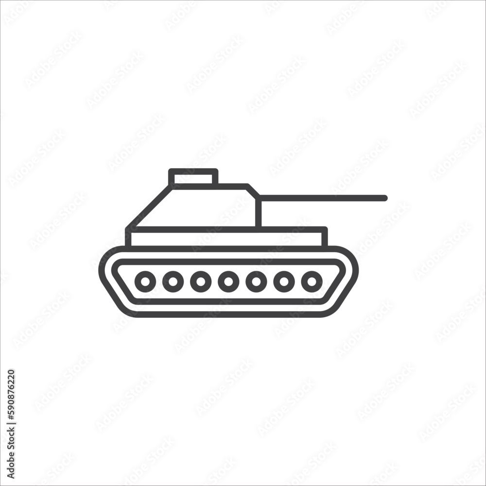 Tank vector icon. Military tank sign design. Tank symbol flat pictogram. UX UI icon