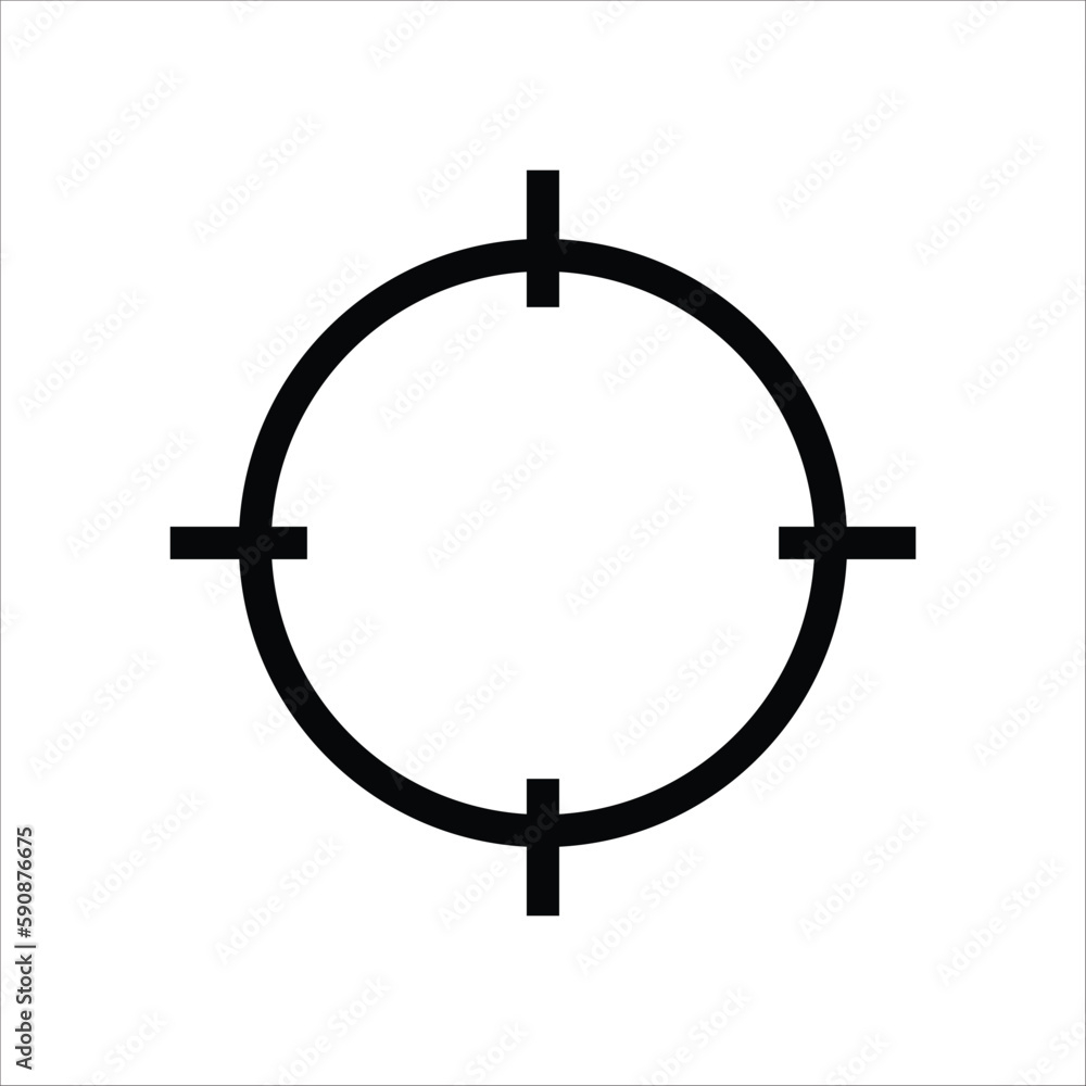 Aim vector icon. Target flat sign design. Military aim symbol pictogram. UX UI icon Aim vector icon. Target flat sign design. Military aim symbol pictogram. UX UI icon