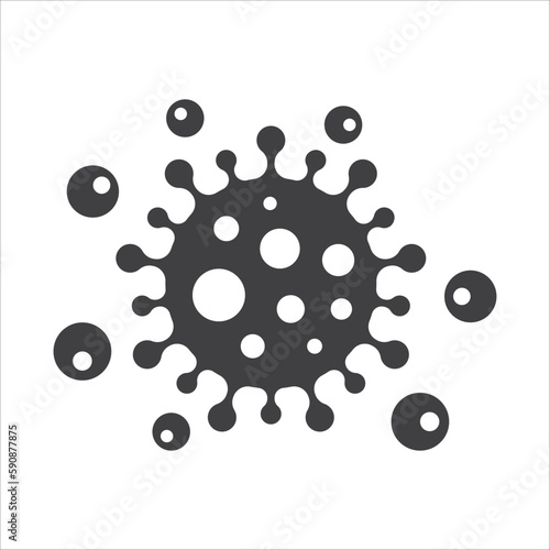 Illustration of virus vector icon. Corona virus icon flat sign design. Microbe symbol pictogram. Bactery icon. Coronavirus bacteria symbol. UX UI icon