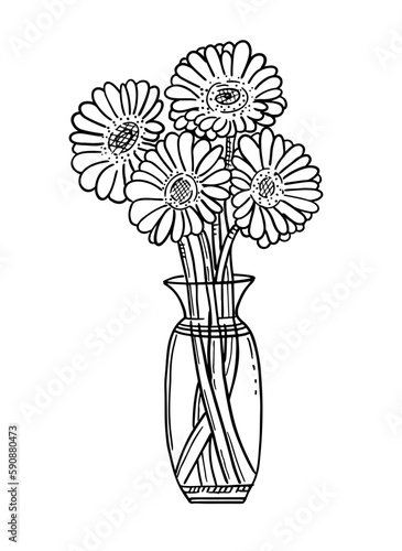 flower vector line art