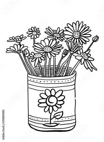 flower vector line art