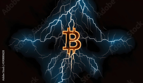 Bitcoin Lightning Network Illustation Artwork photo