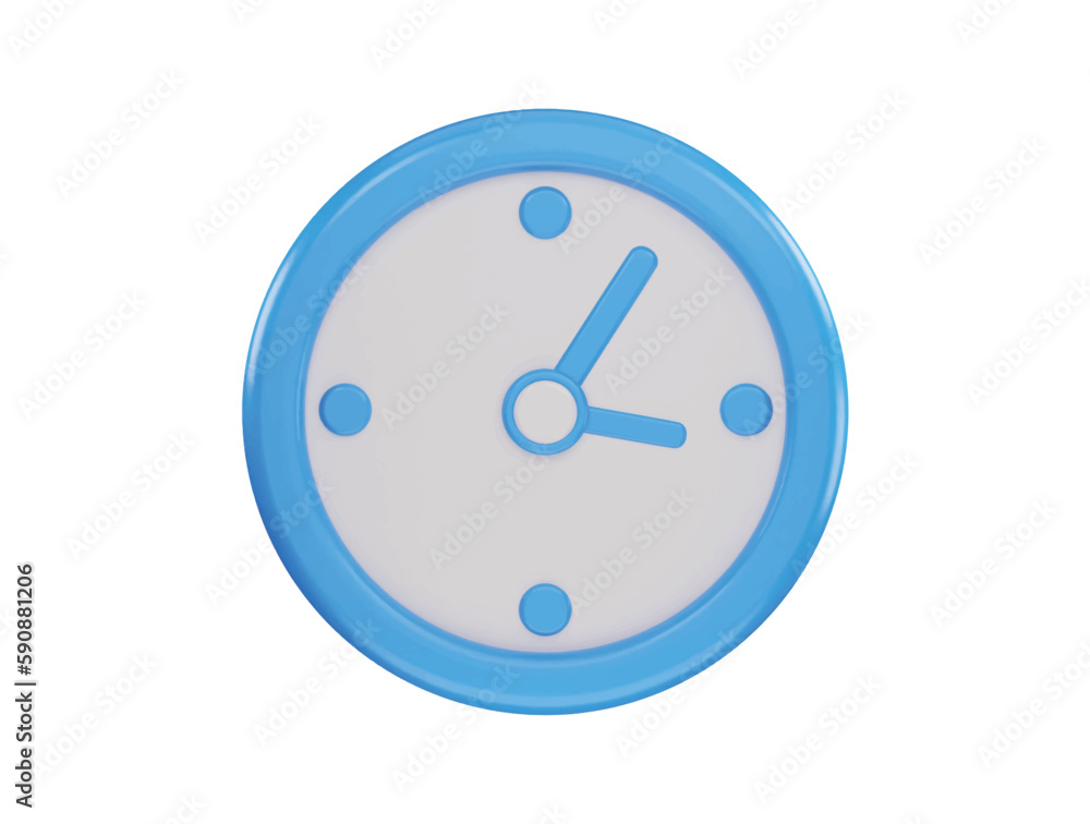 clock icon 3d rendering vector illustration clock icon 3d rendering vector illustration