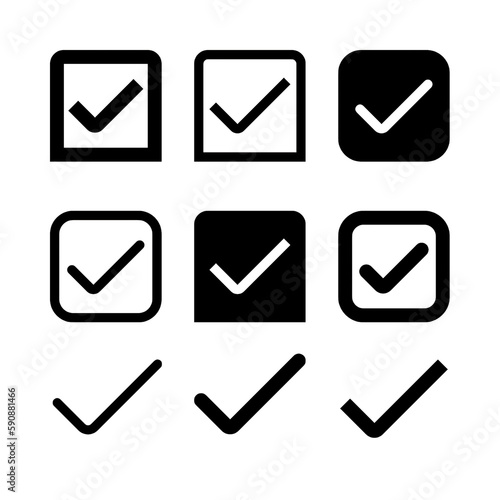 Checkbox free interface icon set. Checkbox free interface icon collection on device with filled background for web and mobile apps.