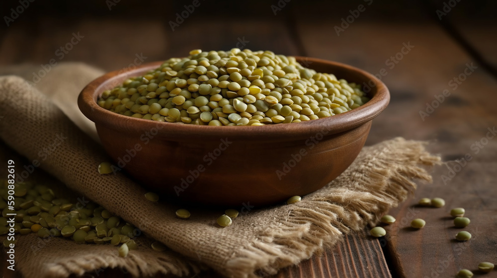 A bowl of green mung bean studio shot product presentation food photography. A bowl of green mung bean studio shot product presentation food photography.