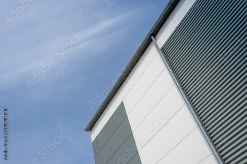 architectural exterior of a modern industrial building