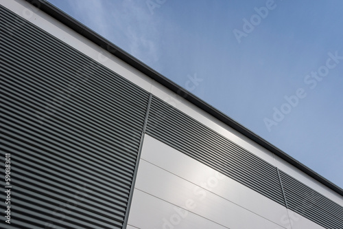 architectural exterior of a modern industrial building