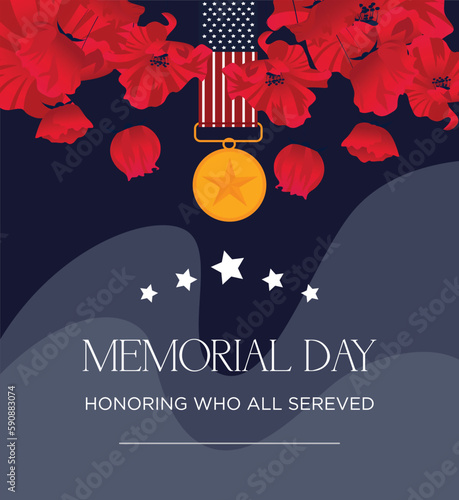 Happy Memorial Day Celebration Vector Design
