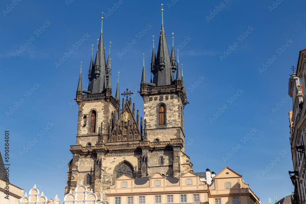 Prag Rathaus Kirche alt Sehenswürdigkeit