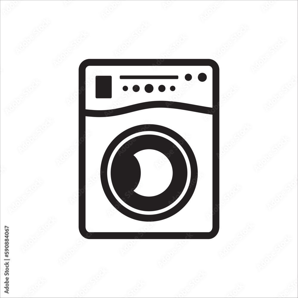 Washer vector icon. Washer flat sign design. Wash machine symbol pictogram. UX UI icon Washer vector icon. Washer flat sign design. Wash machine symbol pictogram. UX UI icon
