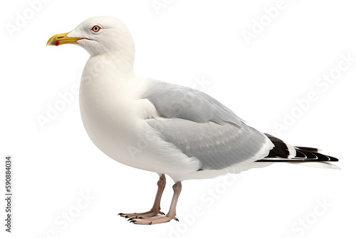 Tablou canvas seagull isolated on a transparent background, generative ai