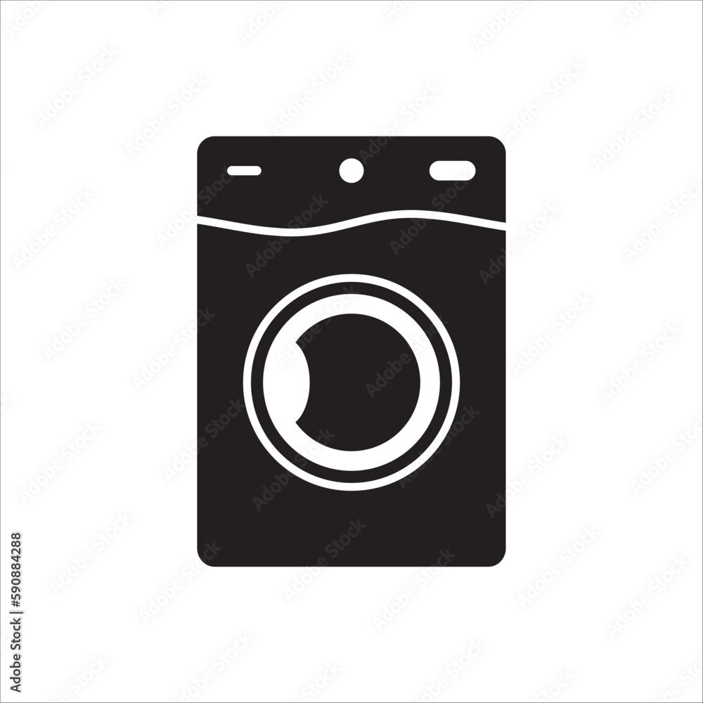 Washer vector icon. Washer flat sign design. Wash machine symbol pictogram. UX UI icon Washer vector icon. Washer flat sign design. Wash machine symbol pictogram. UX UI icon