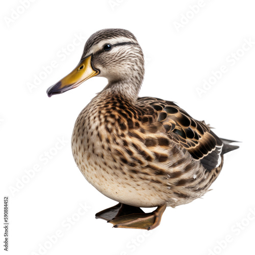 duck isolated on transparent background, generative ai