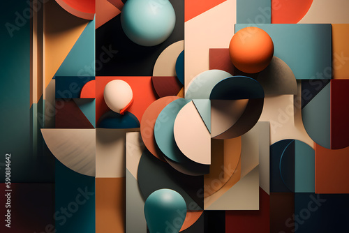 Abstract Shaping Colors, background. Generative AI photo