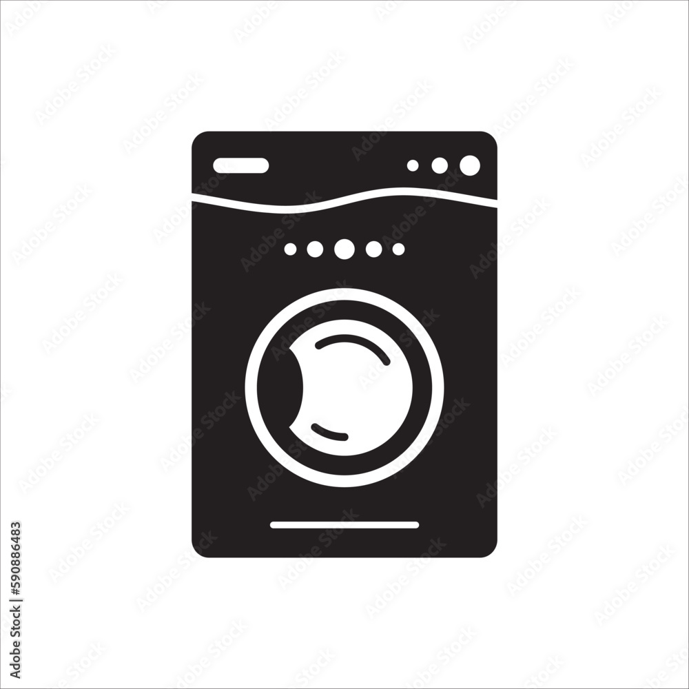 Washer vector icon. Washer flat sign design. Wash machine symbol pictogram. UX UI icon Washer vector icon. Washer flat sign design. Wash machine symbol pictogram. UX UI icon