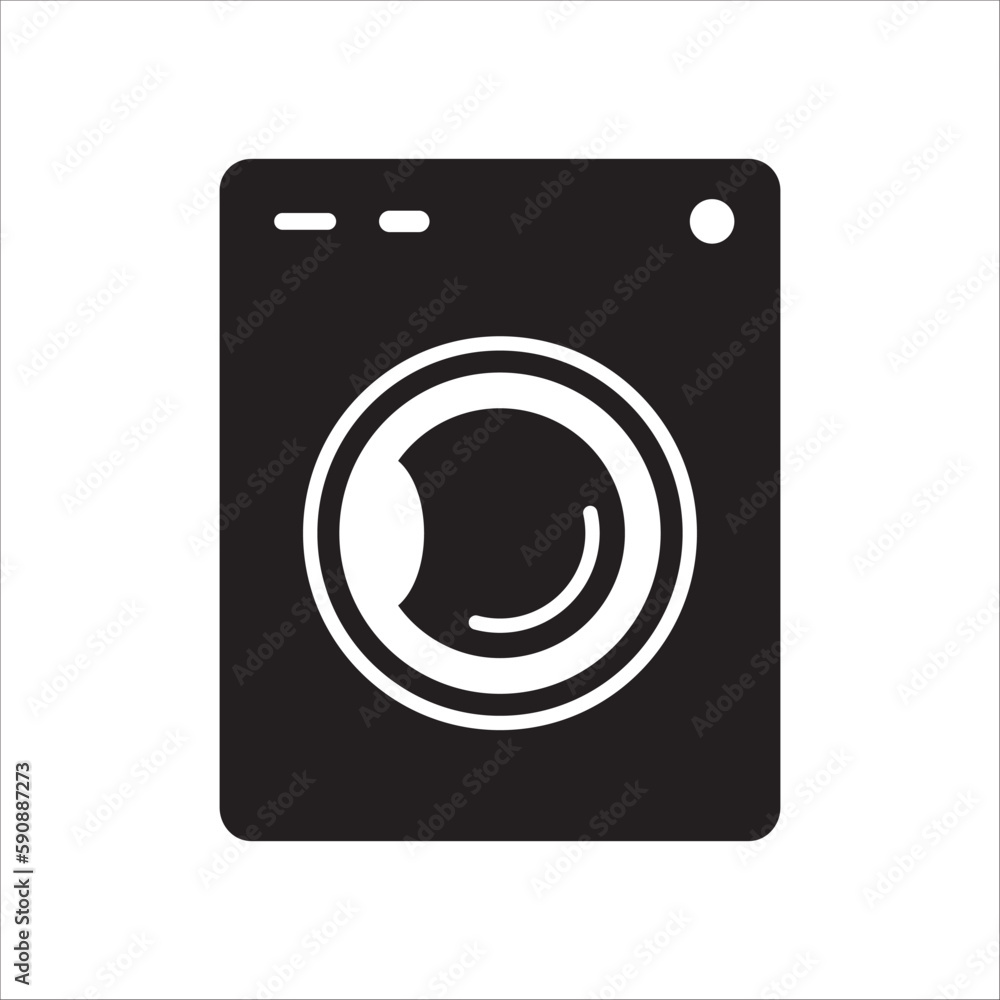 Washer vector icon. Washer flat sign design. Wash machine symbol pictogram. UX UI icon Washer vector icon. Washer flat sign design. Wash machine symbol pictogram. UX UI icon