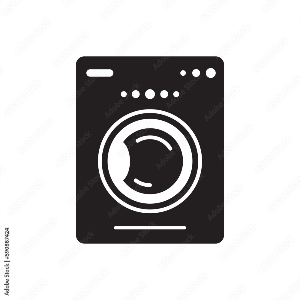 Washer vector icon. Washer flat sign design. Wash machine symbol pictogram. UX UI icon Washer vector icon. Washer flat sign design. Wash machine symbol pictogram. UX UI icon