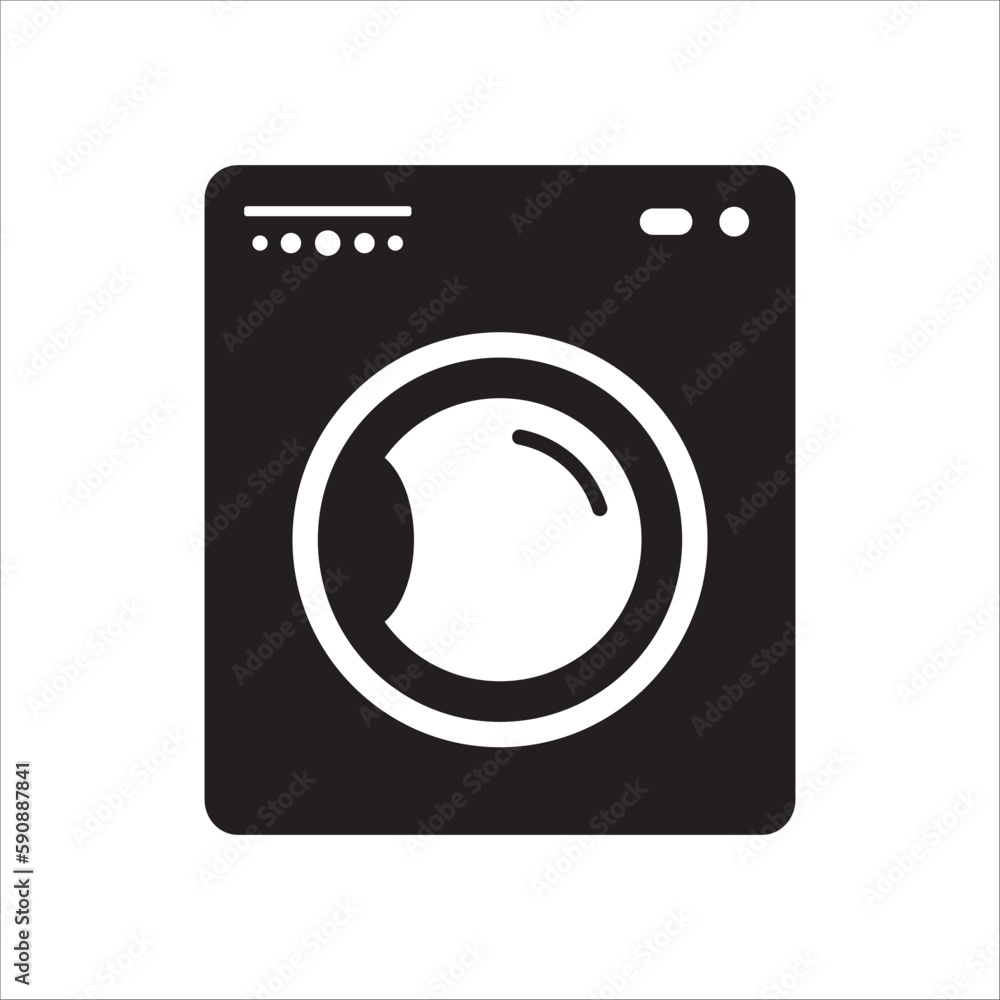 Washer vector icon. Washer flat sign design. Wash machine symbol pictogram. UX UI icon Washer vector icon. Washer flat sign design. Wash machine symbol pictogram. UX UI icon