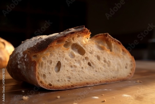 Fresh hot bread. Generate Ai